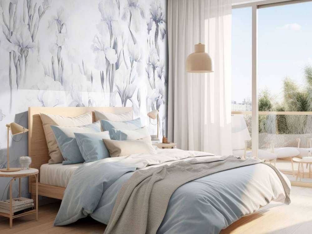 Irises Dance Seamless Gray