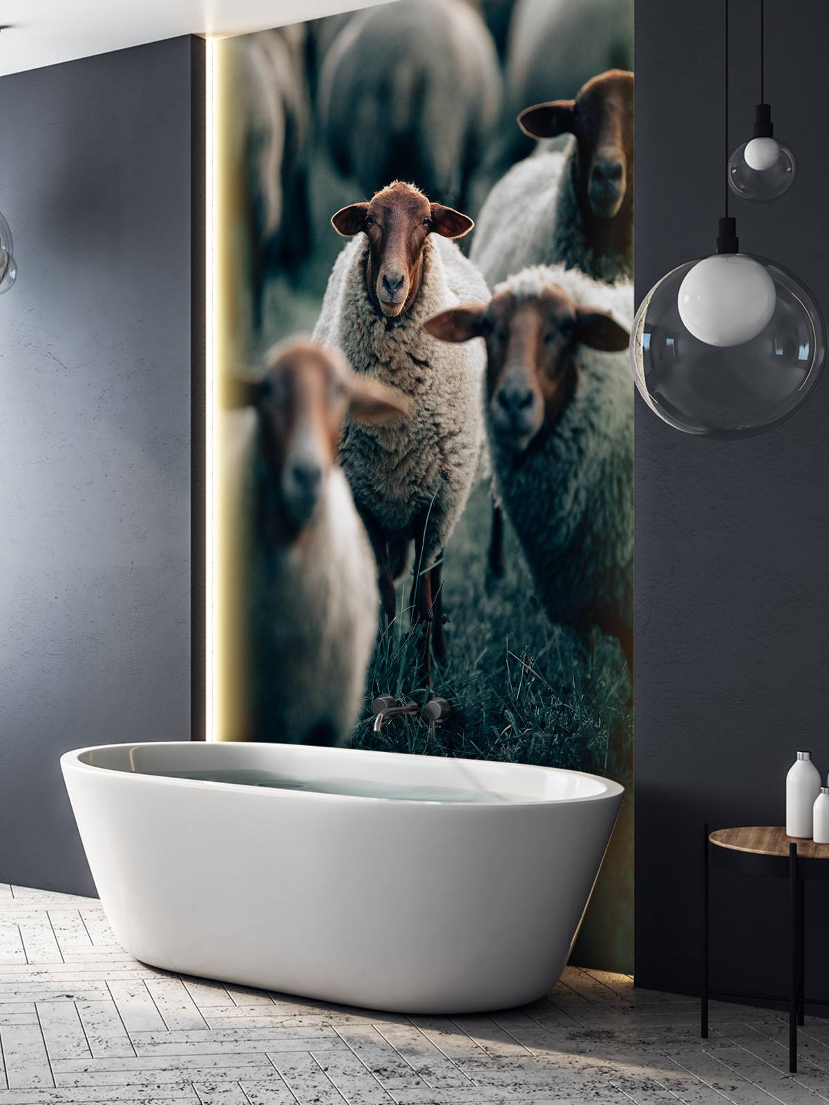 Sheep Co Poster In Alluminio Da Parete 20x30 Cm - Decorazione Moderna Per Casa, Bar, Garage
