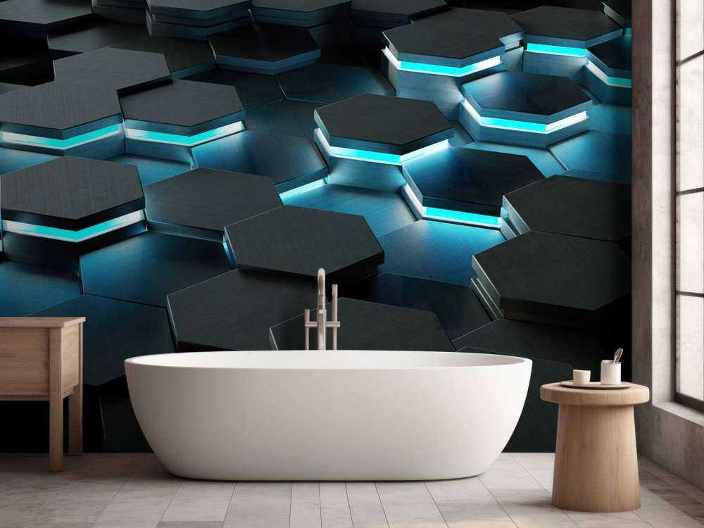 Luminous 3D hexagons