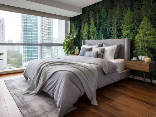 Green spruce forest