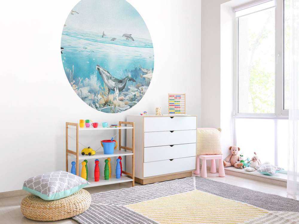 Ocean Landscape with Animals in Color