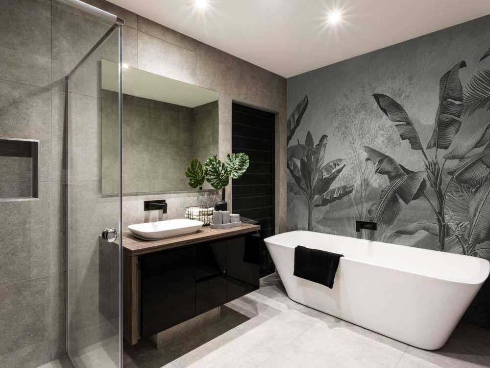 Banana trees in black and white