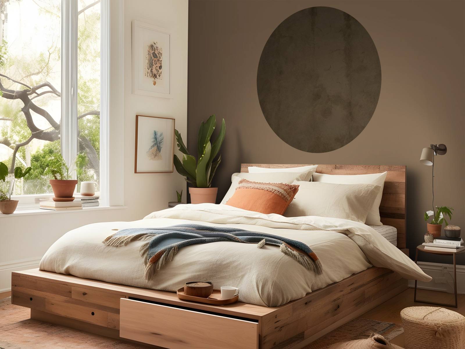 Bister brown concrete