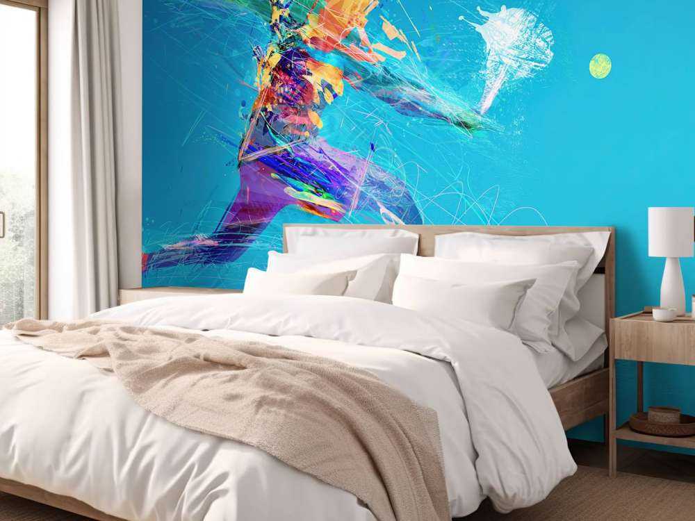 Illustrated tennis player 