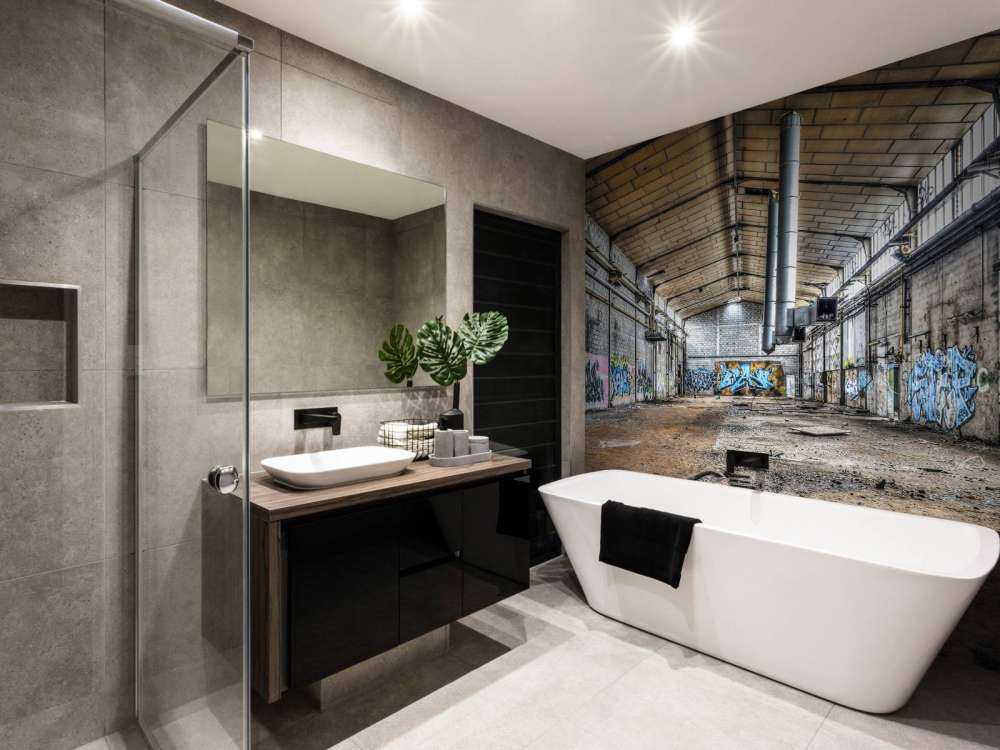 Old abandoned factory hall