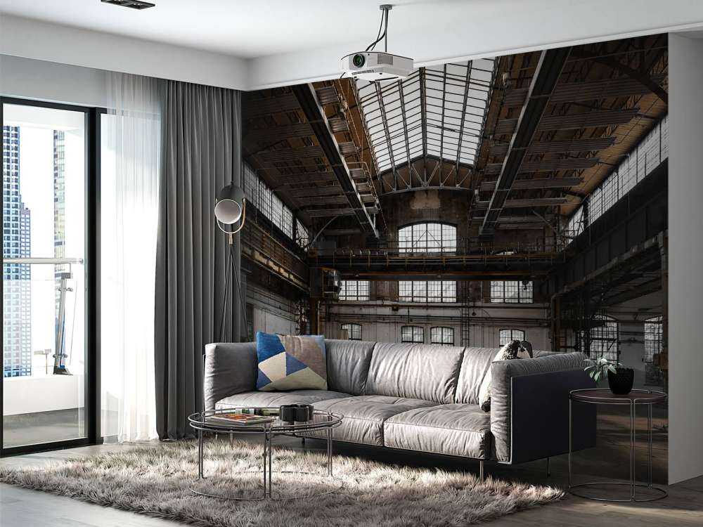 Abandoned industrial hall