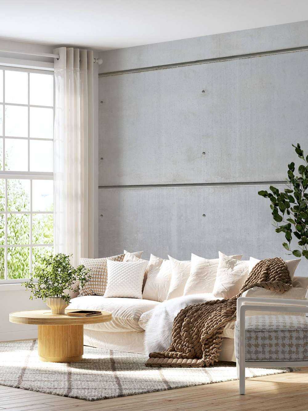 Horizontal concrete wall