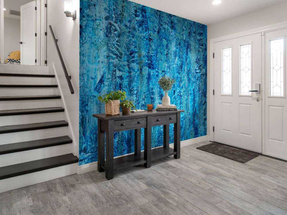 Painting with shades of blue