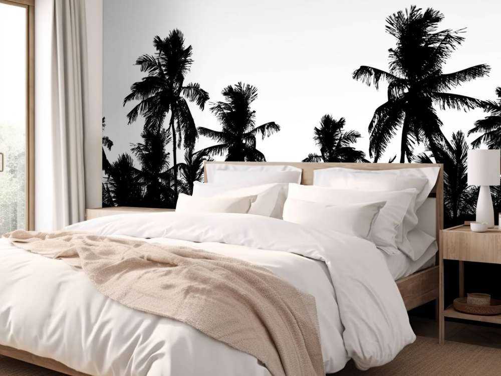 Silhouette palm trees