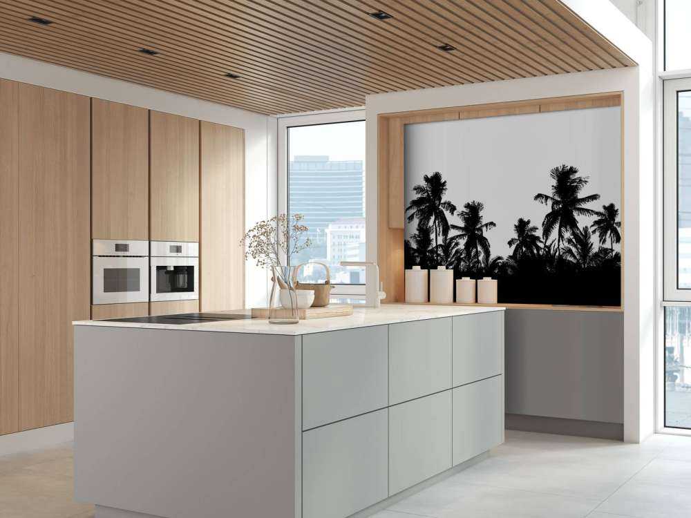 Silhouette palm trees