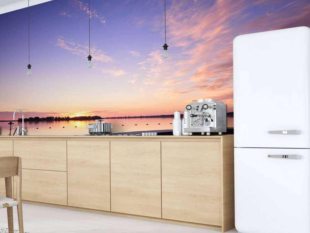 Swimming jetty with starting blocks