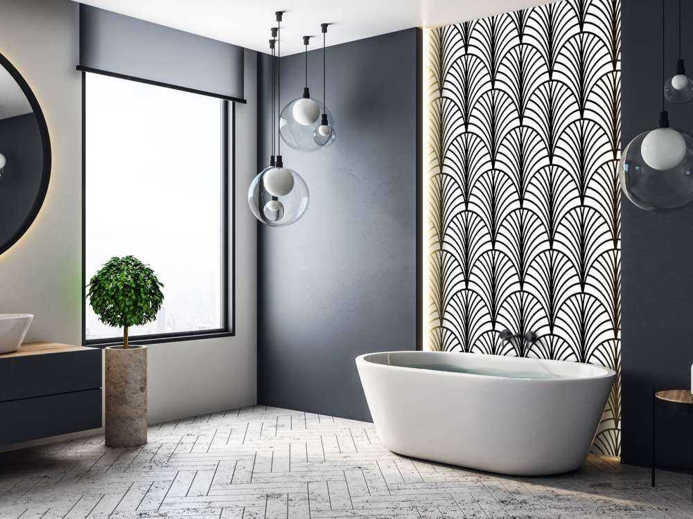 Palmette black and white