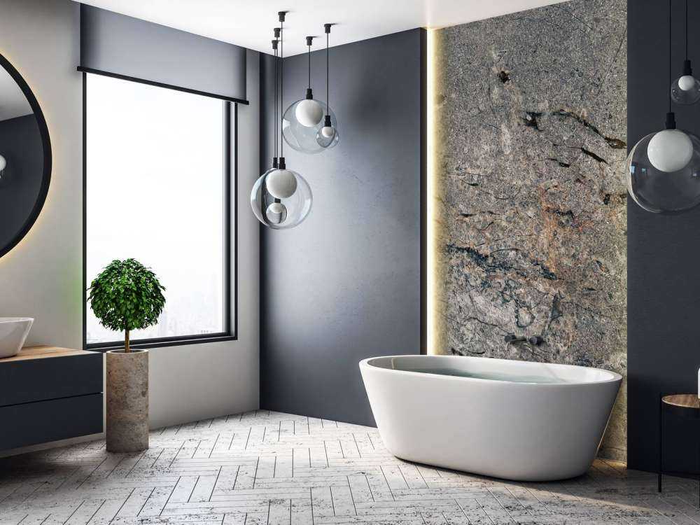 Grey marble structure