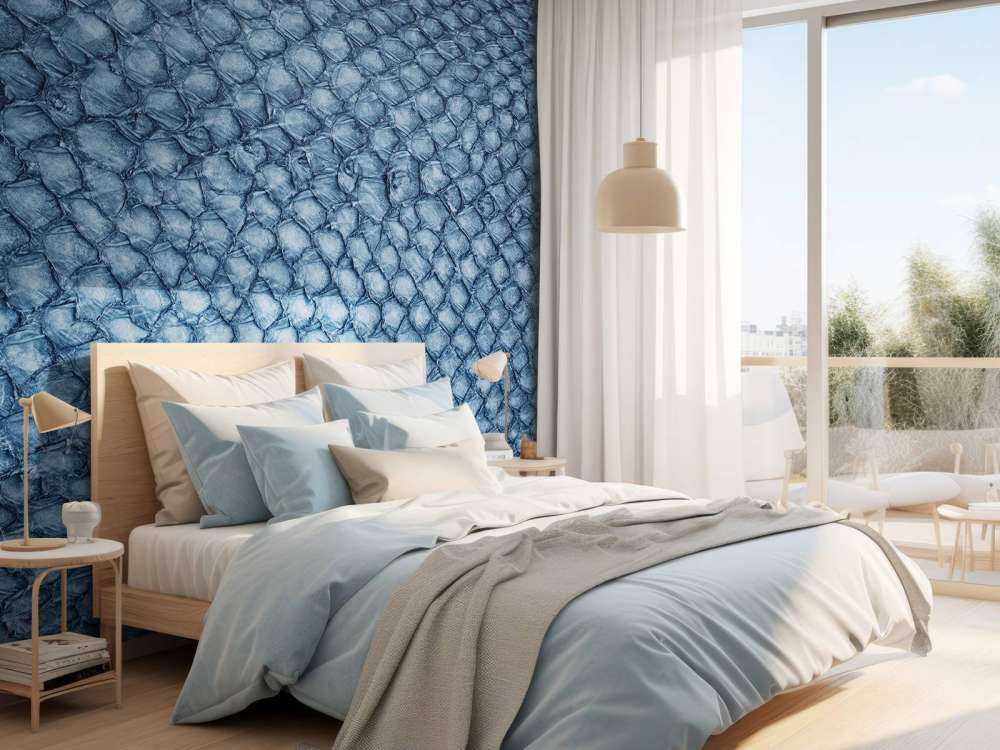 Structure of salmon skin in blue