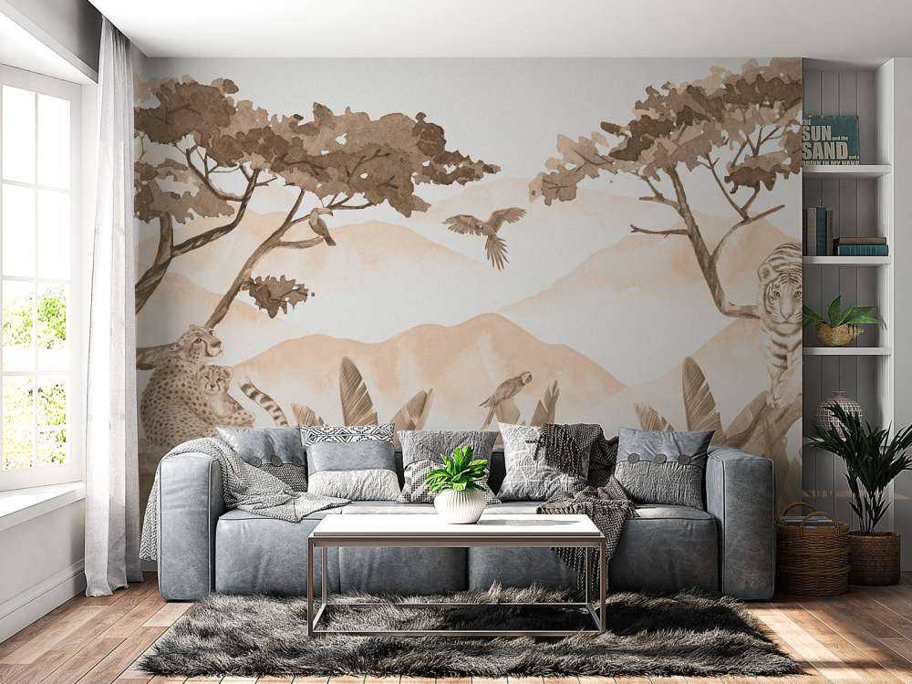 Predators in the jungle taupe