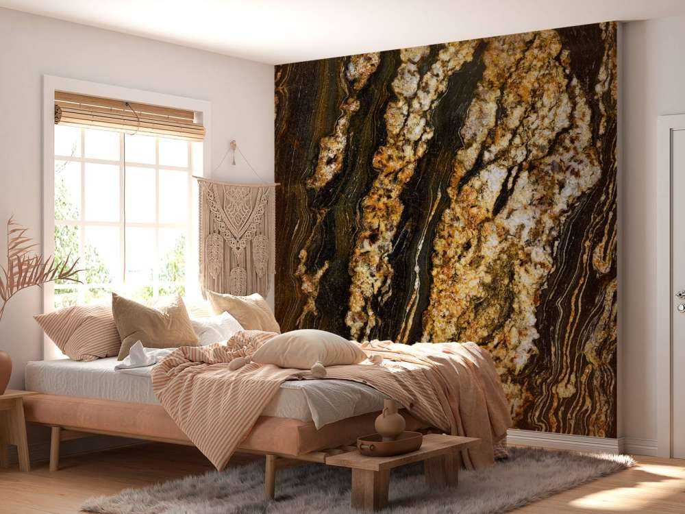 Dark marble with gold structure