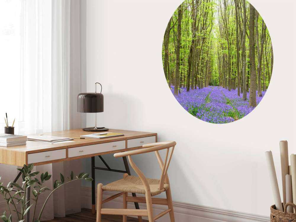 Tire tracks through the forest