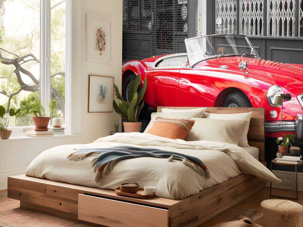 Red classic car