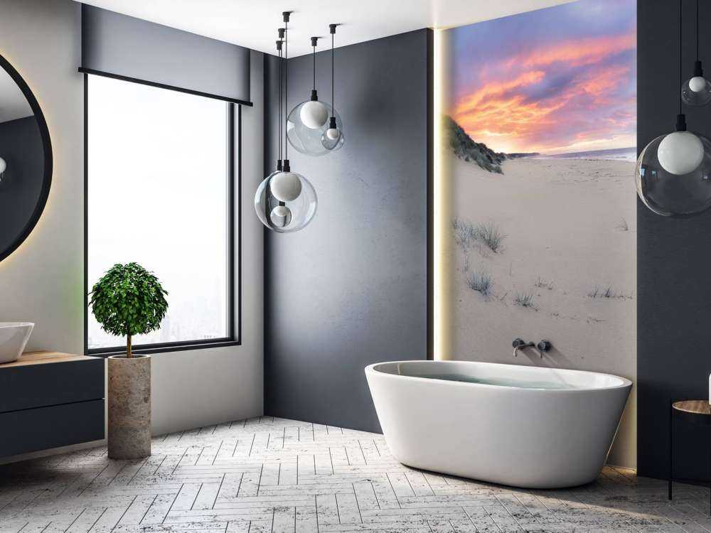 Sunrise over sand dunes