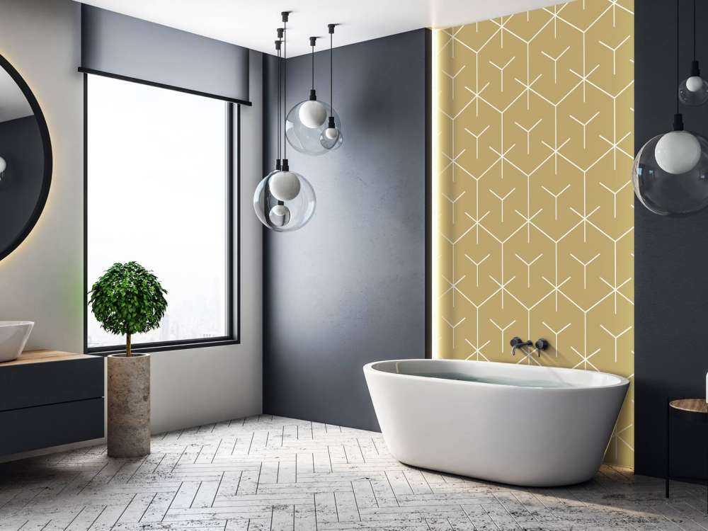 Geometric hexagons, gold