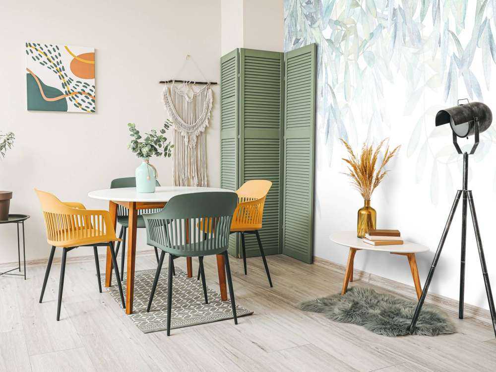 Pastel coloured watercolour leaves