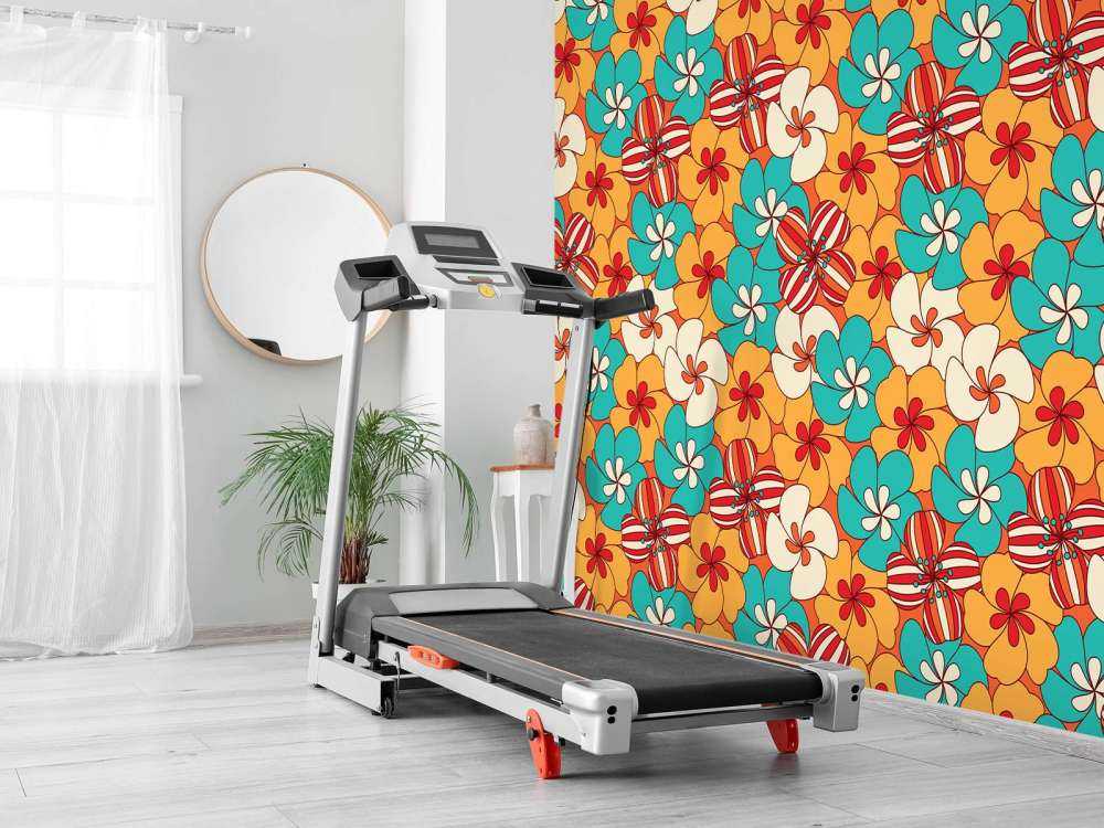 Colourful vintage flowers