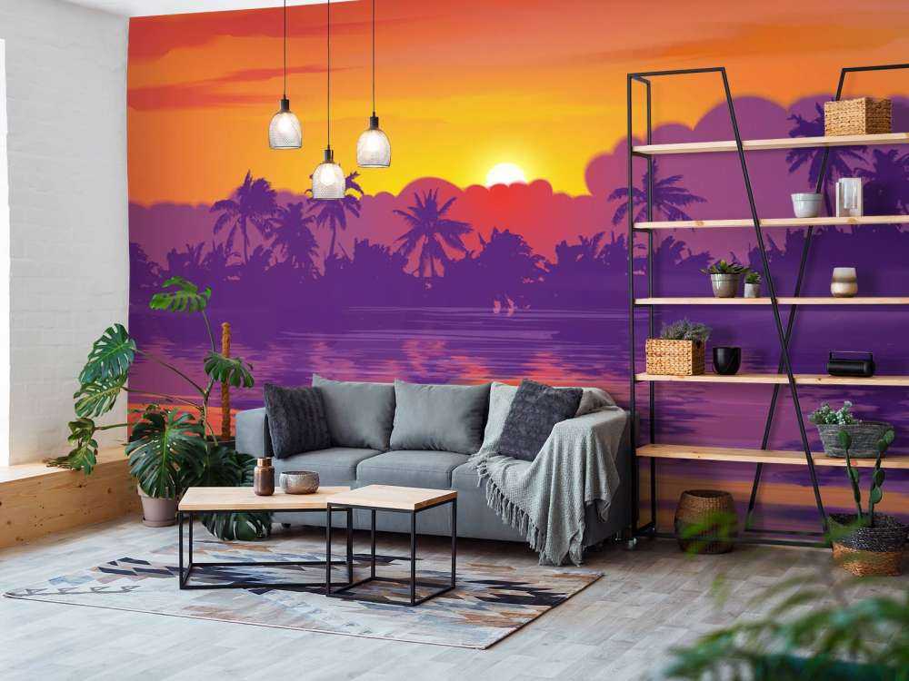 Colored sunset