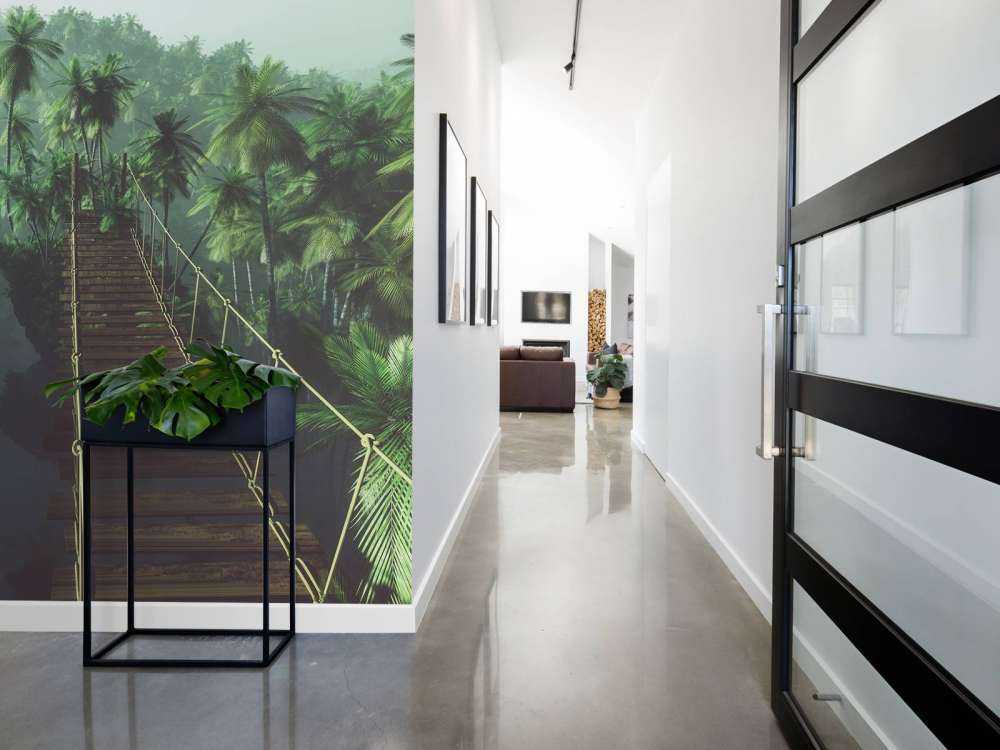 Rope bridge in the mist