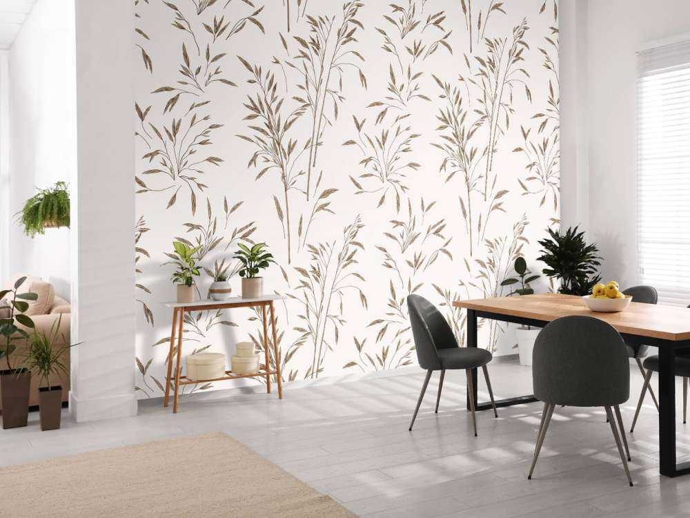 Bruine bloemen patroon