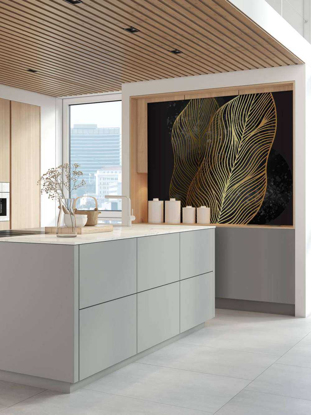 Abstracte gouden bladeren