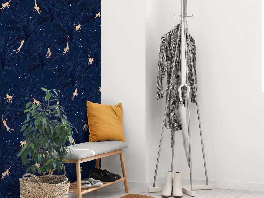 Tropical monkeys - blue