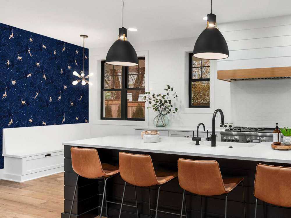 Tropical monkeys - blue