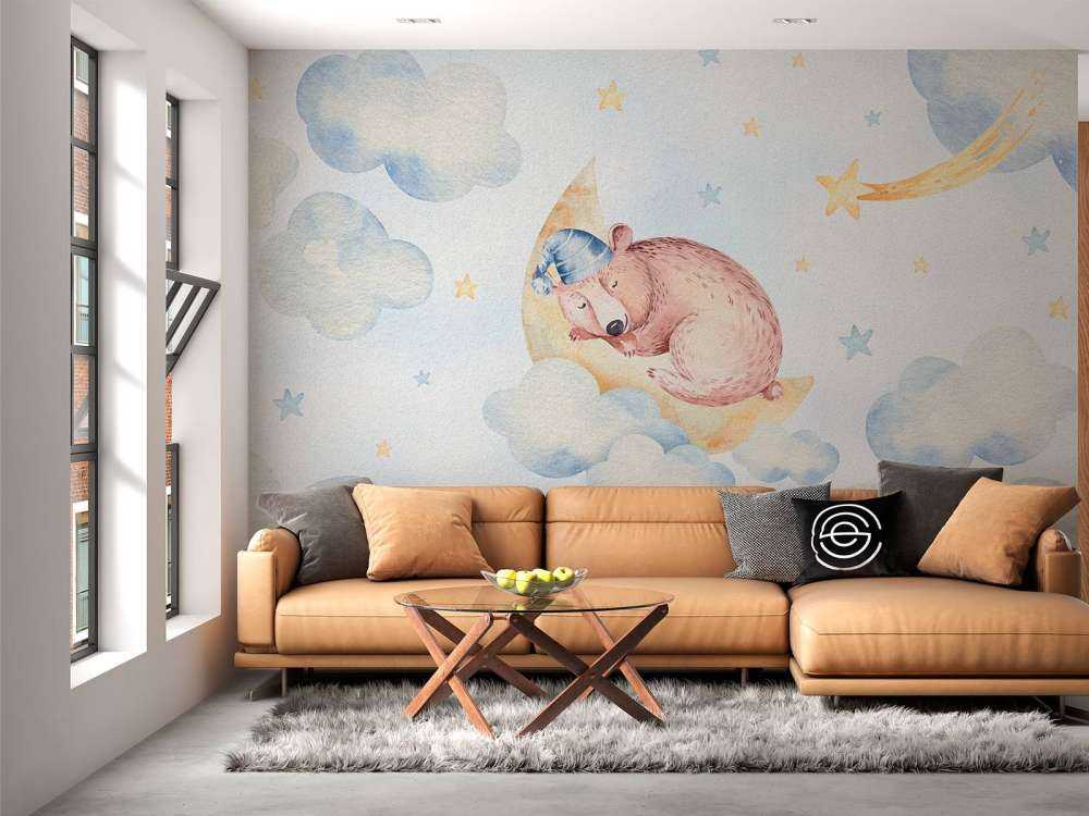 Sleeping bear in the clouds