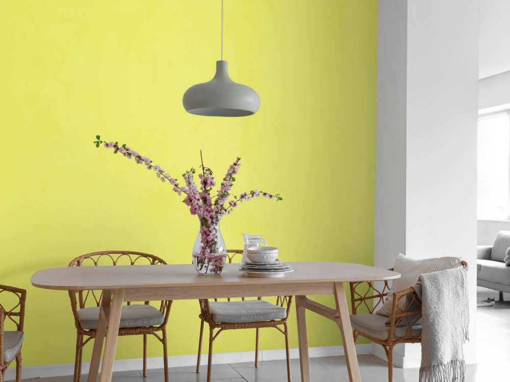 Lime yellow concrete