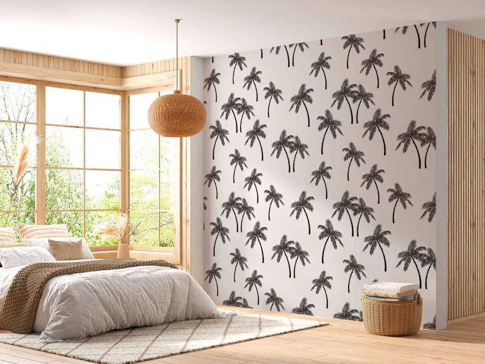 Pattern with palm trees