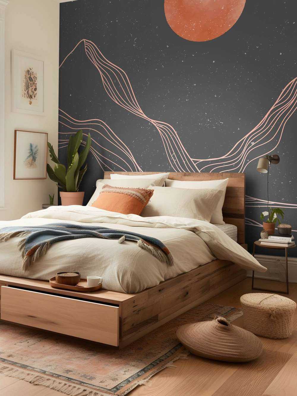 Abstracte bergen landschap