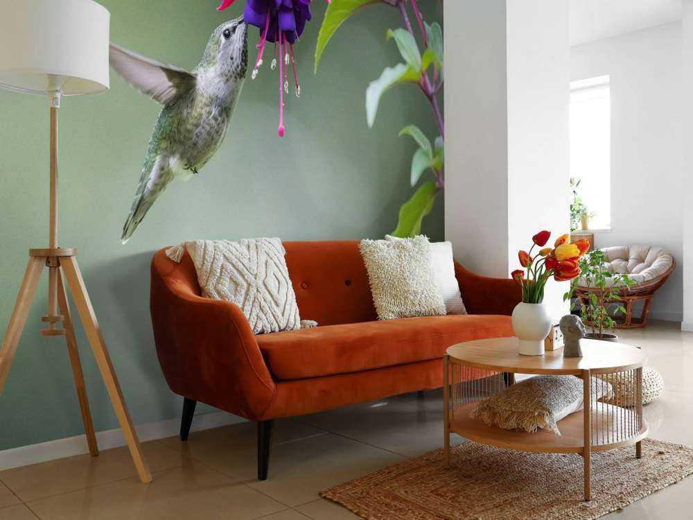 Hummingbird drinking