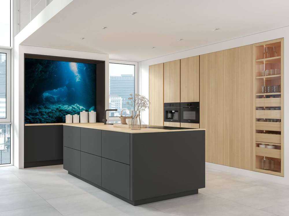 Dark cave in the ocean