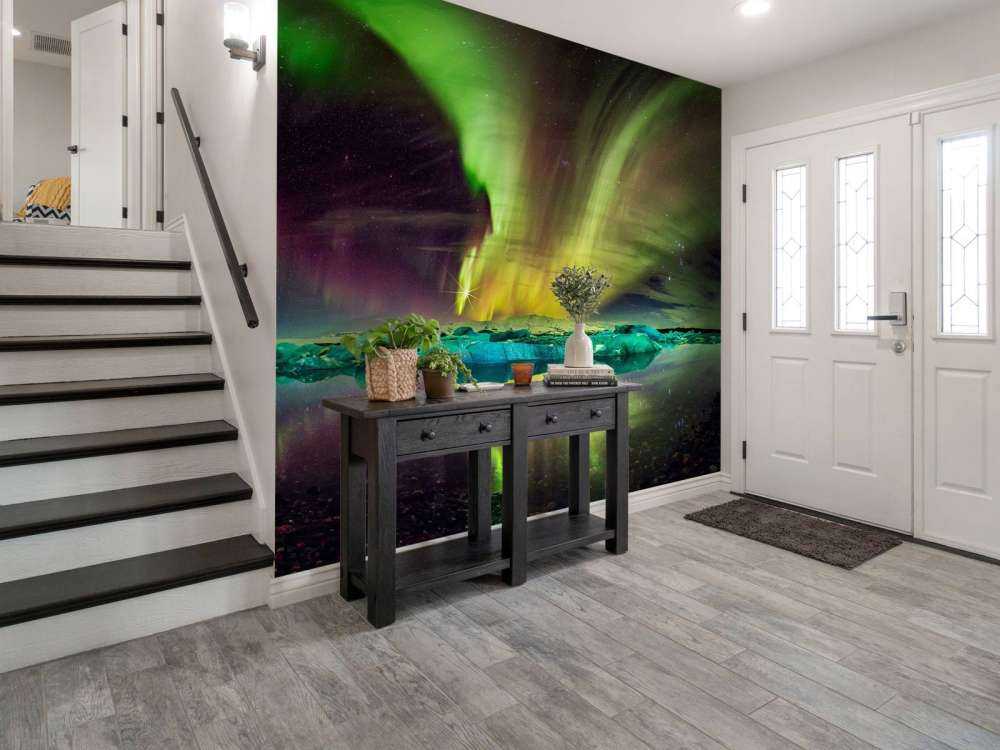 Northern lights in Jökulsárlón