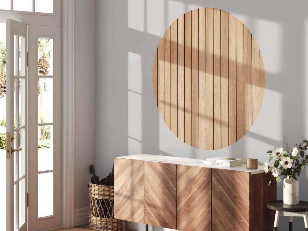 Light vertical wooden planks