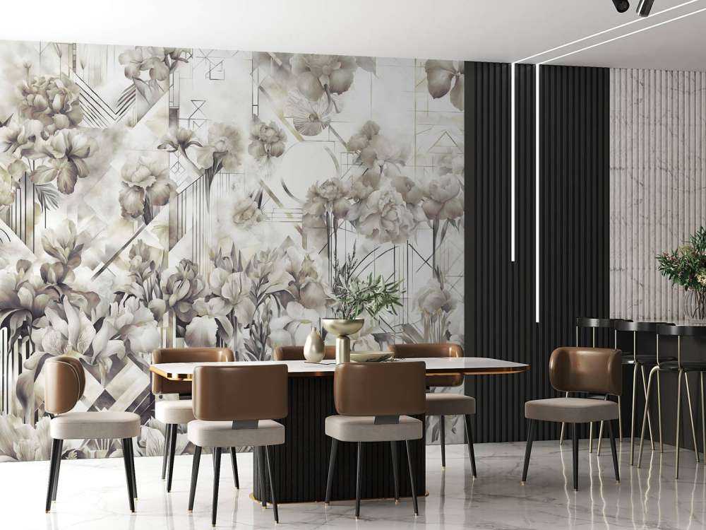 Huge Watercolor Irises Green