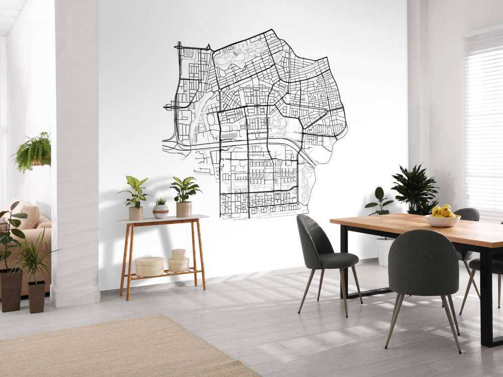 Plattegrond Amsterdam zuid, wit