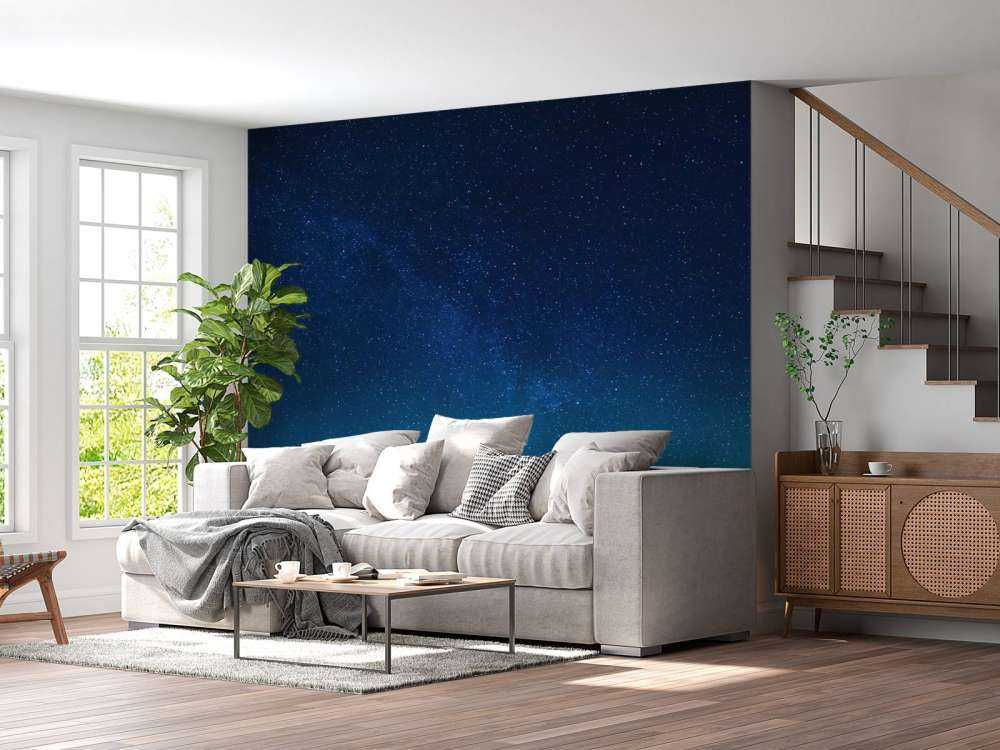 Starry sky with northern lights