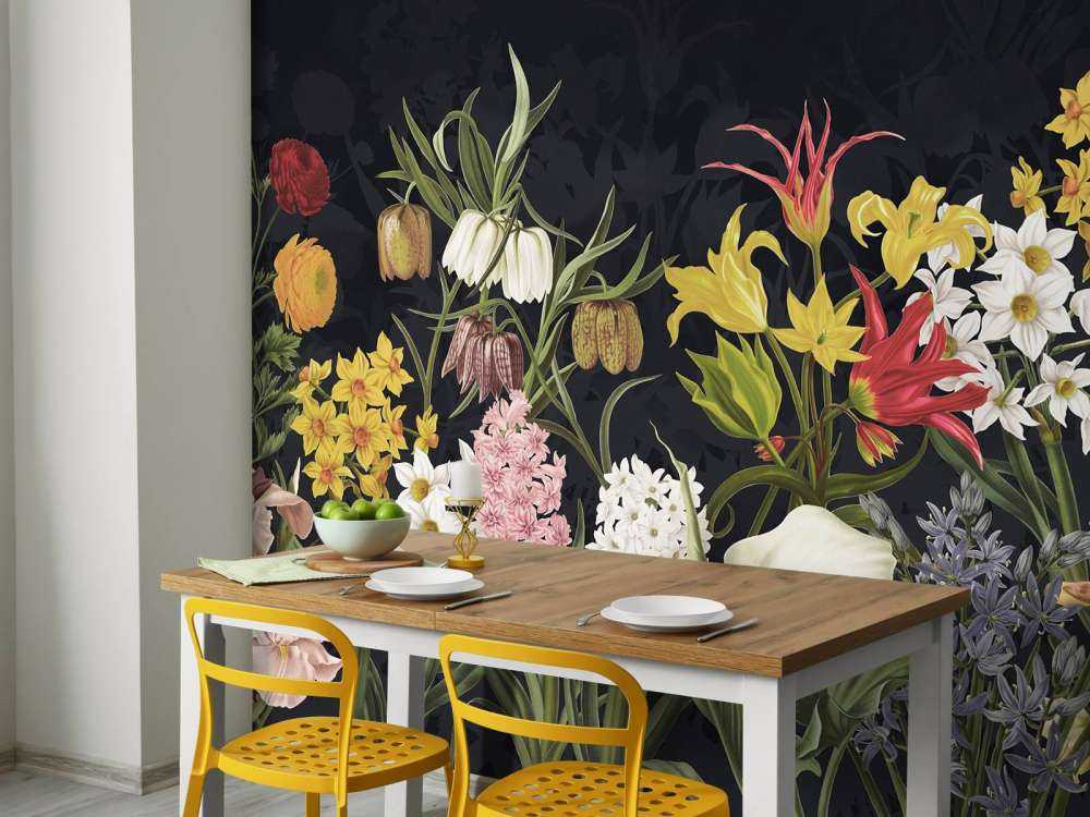 Spring Flowers - Silver Frost Gray