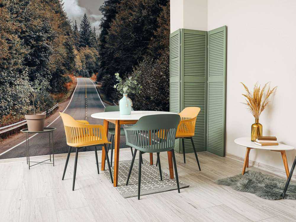 Forest along an American road