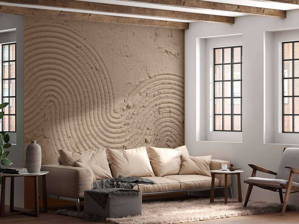 Texture art in taupe