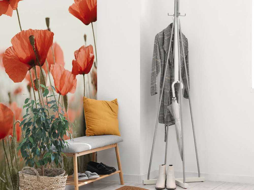 Poppies in vintage colours