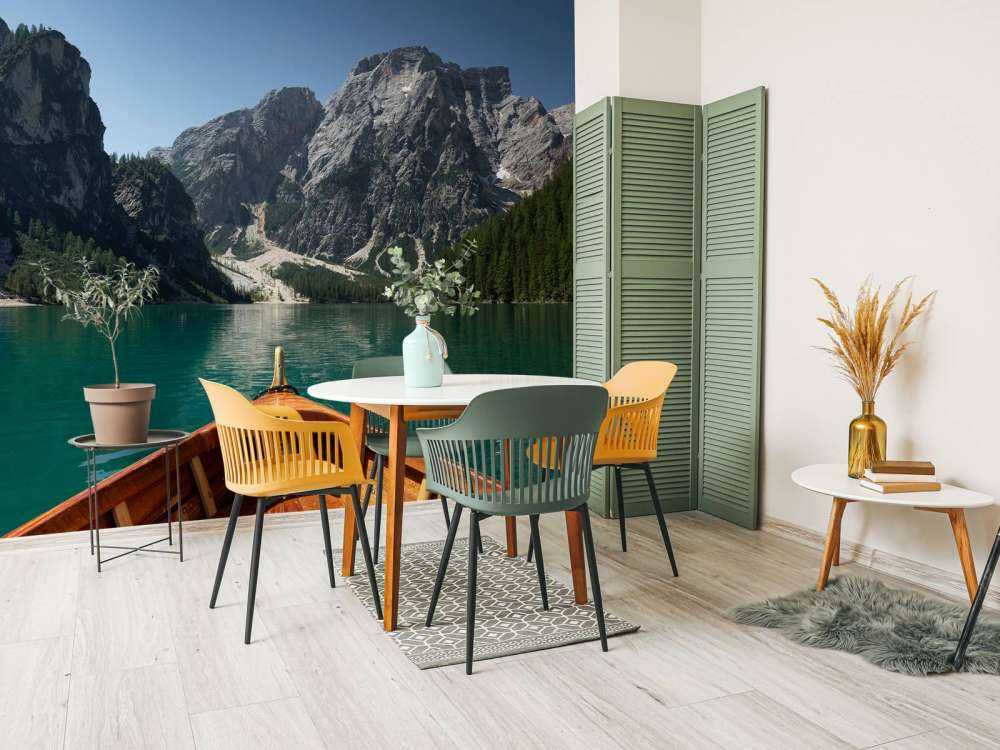 Lago di Braies from a boat