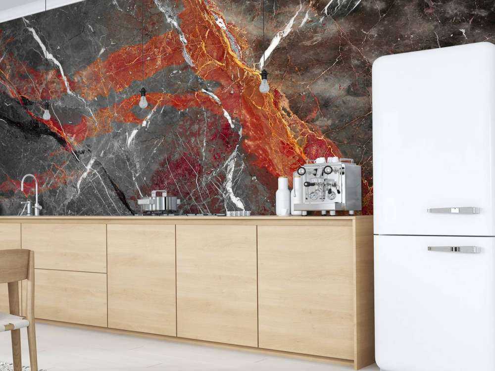 Marble with red veins