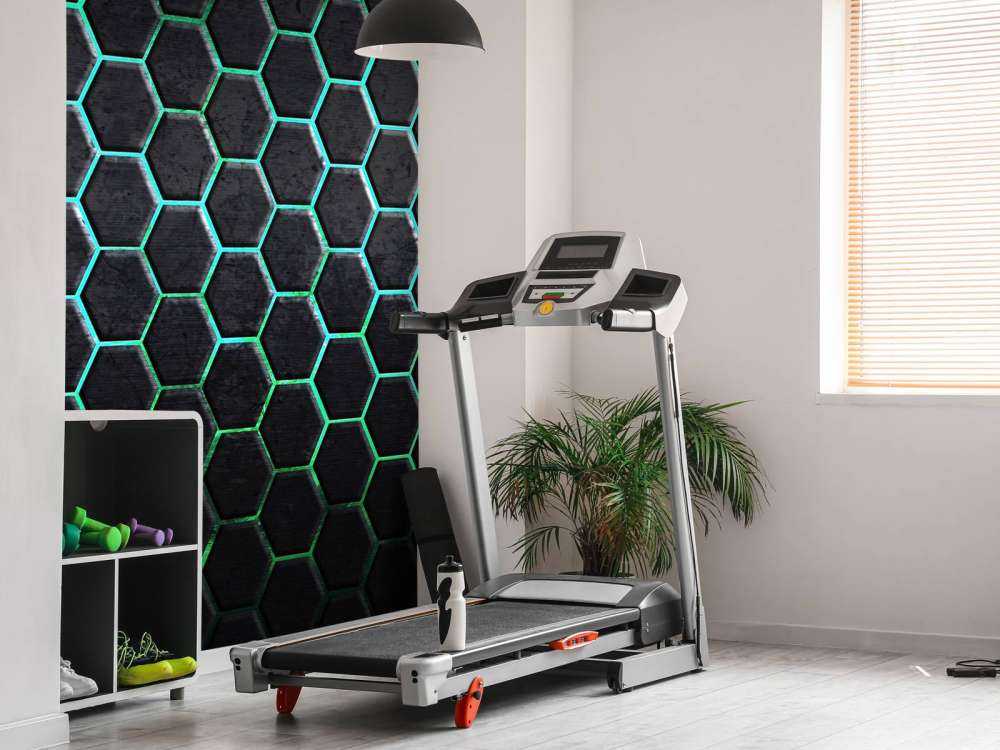 Hexagons with green lights